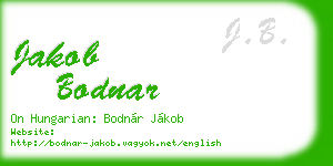 jakob bodnar business card